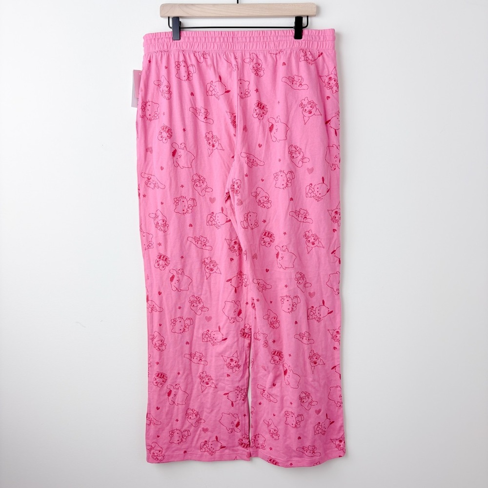 Sanrio Hello Kitty Pajama Pants XXL Pink Pompompurin Keroppi Pochacco Kawaii - Picture 4 of 6